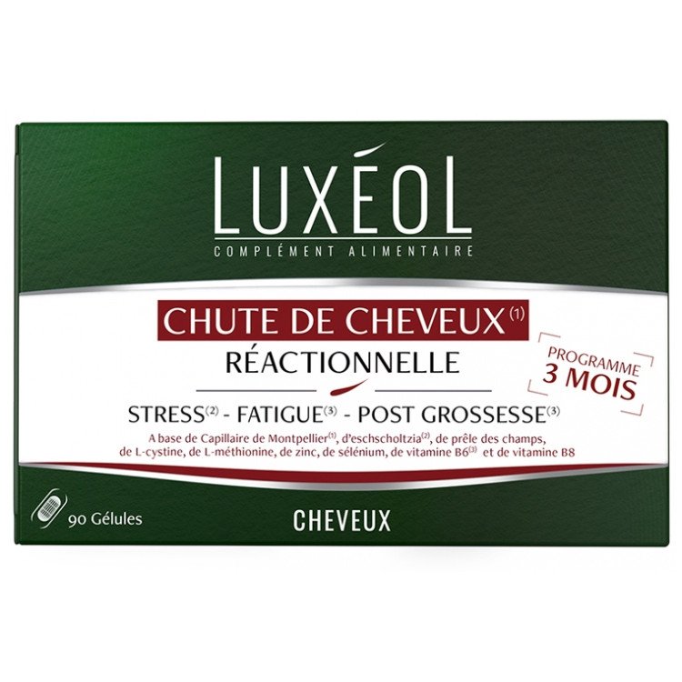 Luxéol Chute de Cheveux Réactionnelle 90 Gélules 03Parapharm - Algérie, Beauté, Santé , Bien-être... Luxéol Chute de Cheveux Réactionnelle 90 Gélules 03Parapharm - Algérie, Beauté, Santé , Bien-être...