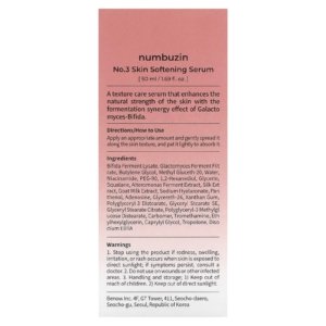 Numbuzin  N° 3, Sérum adoucissant pour la peau, 50 ml 03Parapharm - Algérie, Beauté, Santé , Bien-être...