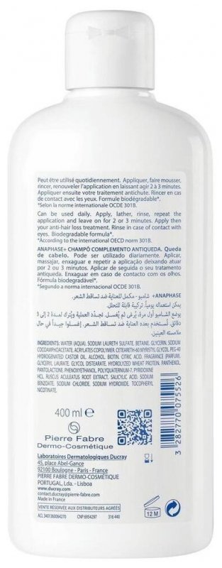 Ducray Anaphase+ Shampoing Complément Antichute 400 ml 03Parapharm - Algérie, Beauté, Santé , Bien-être... Ducray Anaphase+ Shampoing Complément Antichute 400 ml 03Parapharm - Algérie, Beauté, Santé , Bien-être...