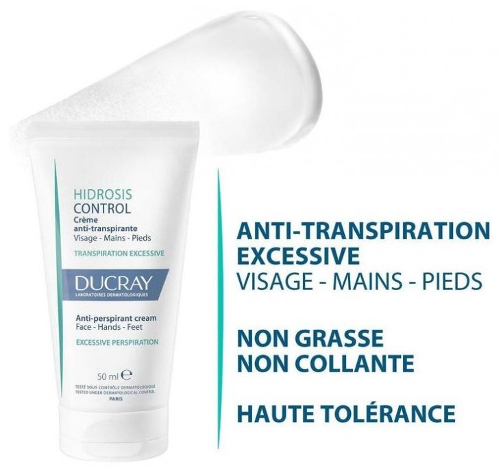 Ducray Hidrosis Control Crème Anti-Transpirante Visage – Mains – Pieds 50 ml 03Parapharm - Algérie, Beauté, Santé , Bien-être... Ducray Hidrosis Control Crème Anti-Transpirante Visage – Mains – Pieds 50 ml 03Parapharm - Algérie, Beauté, Santé , Bien-être...