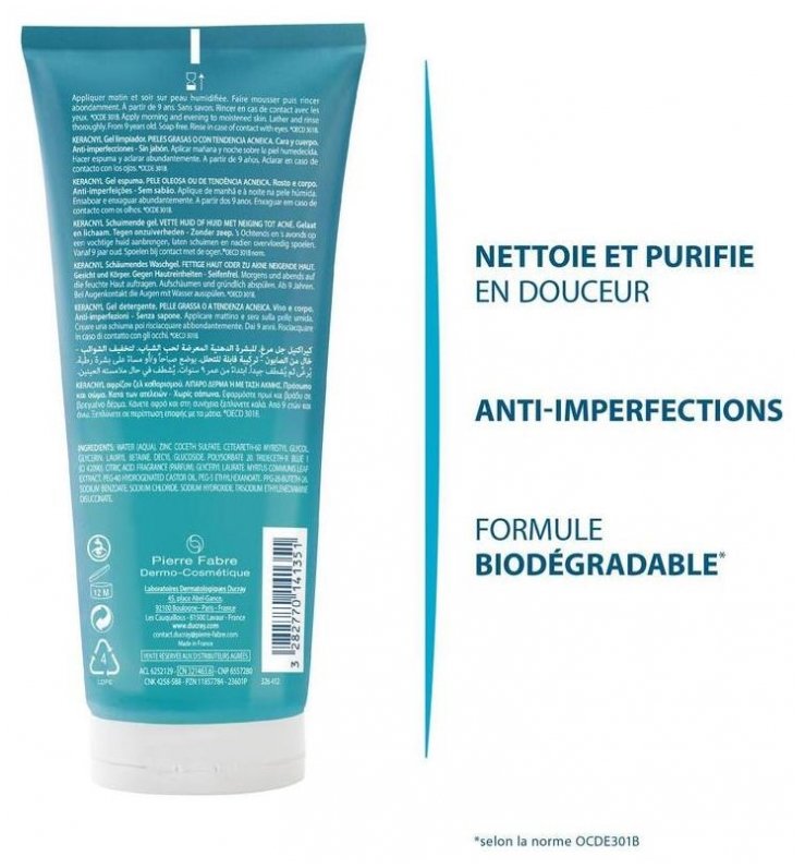 Ducray Keracnyl Gel Moussant 200 ml 03Parapharm - Algérie, Beauté, Santé , Bien-être... Ducray Keracnyl Gel Moussant 200 ml 03Parapharm - Algérie, Beauté, Santé , Bien-être...