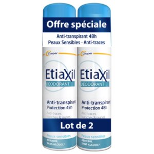 Etiaxil Déodorant Anti-Transpirant Protection 48H Aérosol Lot de 2 x 150 ml 03Parapharm - Algérie, Beauté, Santé , Bien-être...