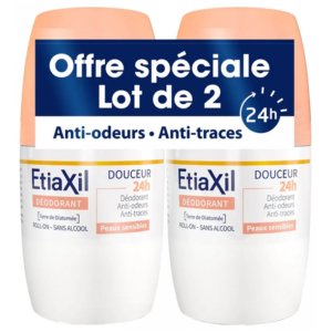 Etiaxil Déodorant Douceur 24H Roll-On Lot de 2 x 50 ml 03Parapharm - Algérie, Beauté, Santé , Bien-être...