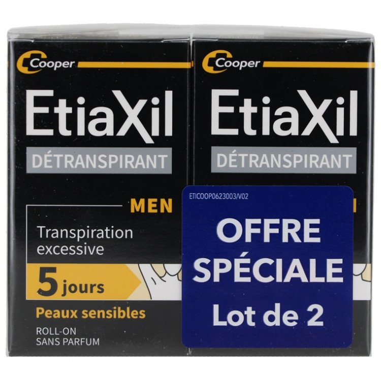 Etiaxil Détranspirant Men Aisselles Peaux Sensibles Roll-On Lot de 2 x 15 ml 03Parapharm - Algérie, Beauté, Santé , Bien-être... Etiaxil Détranspirant Men Aisselles Peaux Sensibles Roll-On Lot de 2 x 15 ml 03Parapharm - Algérie, Beauté, Santé , Bien-être...