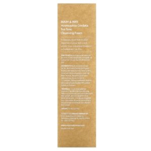 Mary & May  Houttuynia cordata + Tea tree, Mousse nettoyante, 150 ml 03Parapharm - Algérie, Beauté, Santé , Bien-être...