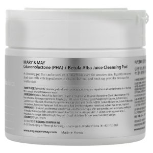 Mary & May  Gluconolactone (PHA) + tampon nettoyant au jus de Betula Alba, 70 serviettes, 270 ml 03Parapharm - Algérie, Beauté, Santé , Bien-être...