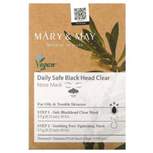 Mary & May  Daily Safe Black Head Clear, Masque de beauté pour le nez, Kit de 40 pièces 03Parapharm - Algérie, Beauté, Santé , Bien-être...