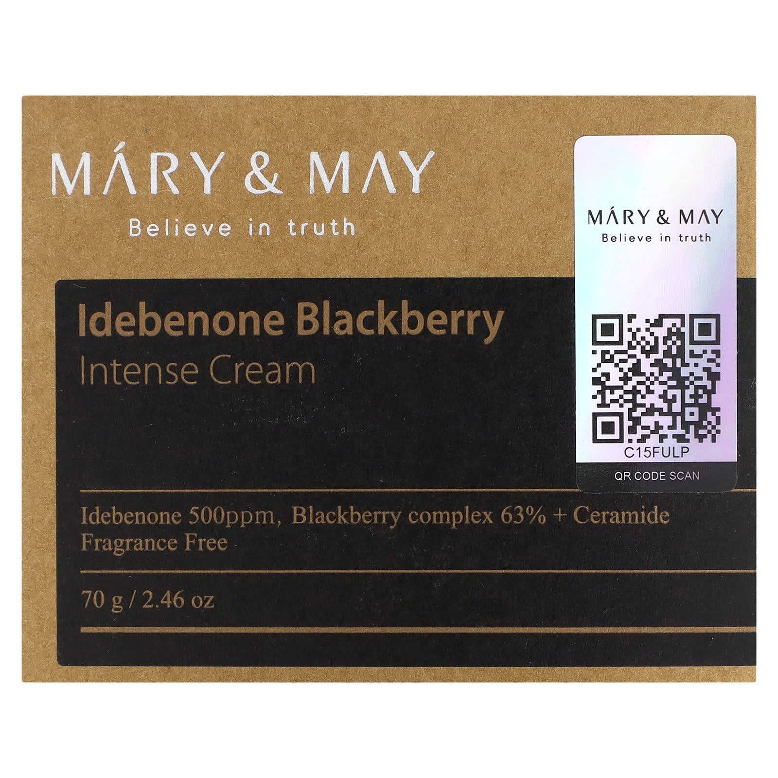 Mary & May Crème intense à l’idébénone et à la mûre, 70 g 03Parapharm - Algérie, Beauté, Santé , Bien-être... Mary & May Crème intense à l’idébénone et à la mûre, 70 g 03Parapharm - Algérie, Beauté, Santé , Bien-être...