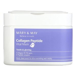 Mary & May  Masque de beauté vital aux peptides de collagène, 30 feuilles 03Parapharm - Algérie, Beauté, Santé , Bien-être...