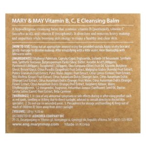 Mary & May  Baume nettoyant aux vitamines B, C et E, 120 g 03Parapharm - Algérie, Beauté, Santé , Bien-être...