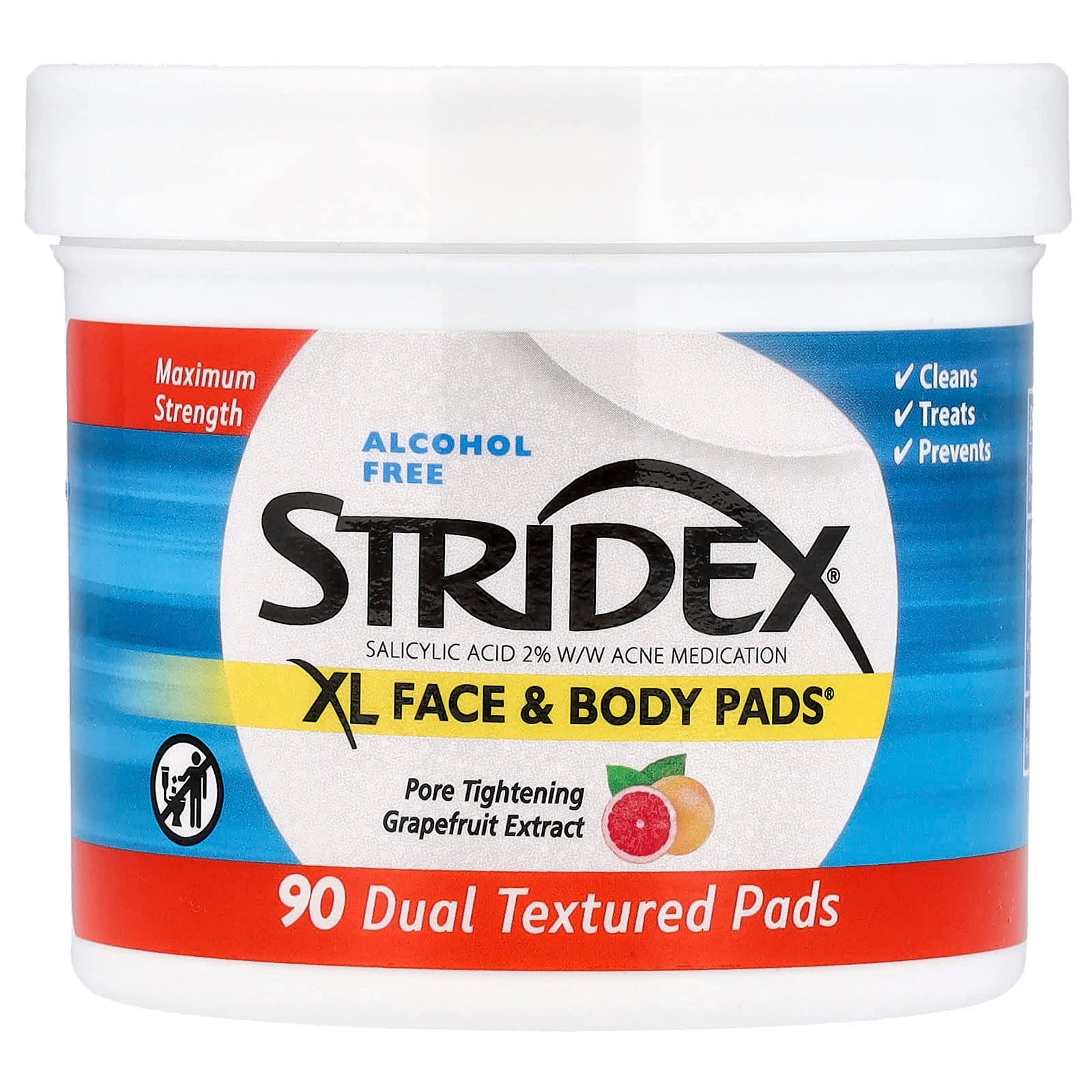 Stridex Serviettes XL pour le visage et le corps, Sans alcool, 90 serviettes à double texture 03Parapharm - Algérie, Beauté, Santé , Bien-être... Stridex Serviettes XL pour le visage et le corps, Sans alcool, 90 serviettes à double texture 03Parapharm - Algérie, Beauté, Santé , Bien-être...