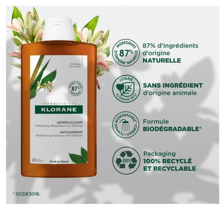 Klorane Antipelliculaire Shampoing Rééquilibrant au Galanga 400 ml 03Parapharm - Algérie, Beauté, Santé , Bien-être... Klorane Antipelliculaire Shampoing Rééquilibrant au Galanga 400 ml 03Parapharm - Algérie, Beauté, Santé , Bien-être...