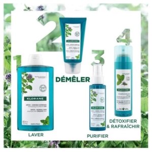Klorane Détox – Cheveux Normaux Après-Shampoing à la Menthe Bio 150 ml 03Parapharm - Algérie, Beauté, Santé , Bien-être...