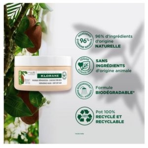 Klorane Masque Réparation – Cheveux Très Secs 3en1 au Beurre de Cupuaçu Bio 150 ml 03Parapharm - Algérie, Beauté, Santé , Bien-être...
