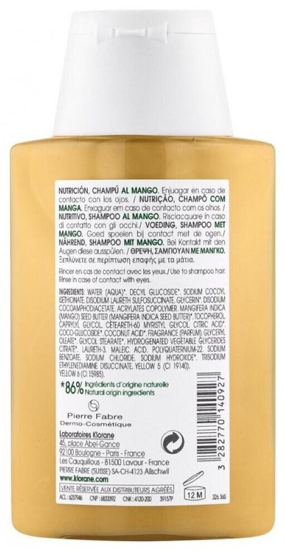 Klorane Nutrition – Cheveux Secs Shampoing à la Mangue 100 ml 03Parapharm - Algérie, Beauté, Santé , Bien-être... Klorane Nutrition – Cheveux Secs Shampoing à la Mangue 100 ml 03Parapharm - Algérie, Beauté, Santé , Bien-être...
