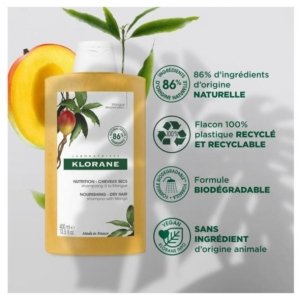 Klorane Nutrition – Cheveux Secs Shampoing à la Mangue 400 ml 03Parapharm - Algérie, Beauté, Santé , Bien-être...