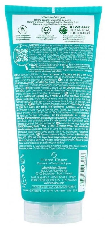 Klorane Gel Douche Nutritif au Cupuaçu Bio Eau de Tiaré 200 ml 03Parapharm - Algérie, Beauté, Santé , Bien-être... Klorane Gel Douche Nutritif au Cupuaçu Bio Eau de Tiaré 200 ml 03Parapharm - Algérie, Beauté, Santé , Bien-être...