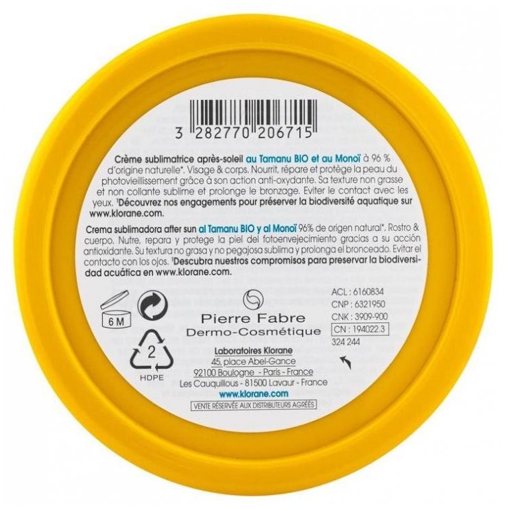 Klorane Polysianes Crème Sublimatrice Après-Soleil au Tamanu Bio et Monoï 200 ml 03Parapharm - Algérie, Beauté, Santé , Bien-être... Klorane Polysianes Crème Sublimatrice Après-Soleil au Tamanu Bio et Monoï 200 ml 03Parapharm - Algérie, Beauté, Santé , Bien-être...