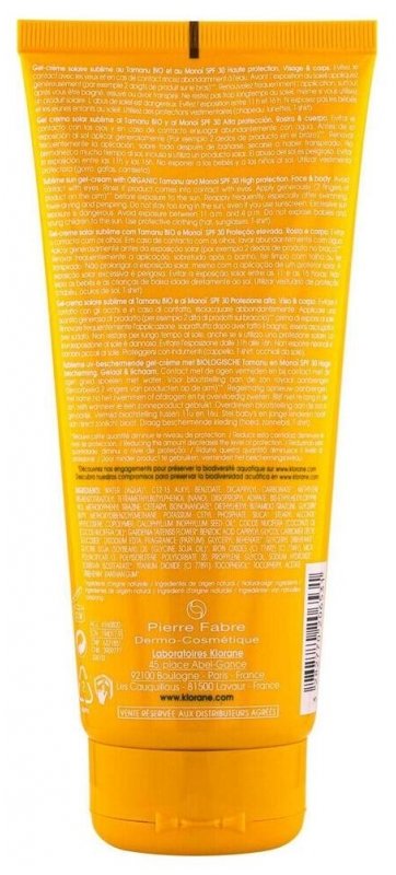 Klorane Polysianes Gel-Crème Solaire Sublime au Tamanu Bio et Monoï SPF30 200 ml 03Parapharm - Algérie, Beauté, Santé , Bien-être... Klorane Polysianes Gel-Crème Solaire Sublime au Tamanu Bio et Monoï SPF30 200 ml 03Parapharm - Algérie, Beauté, Santé , Bien-être...