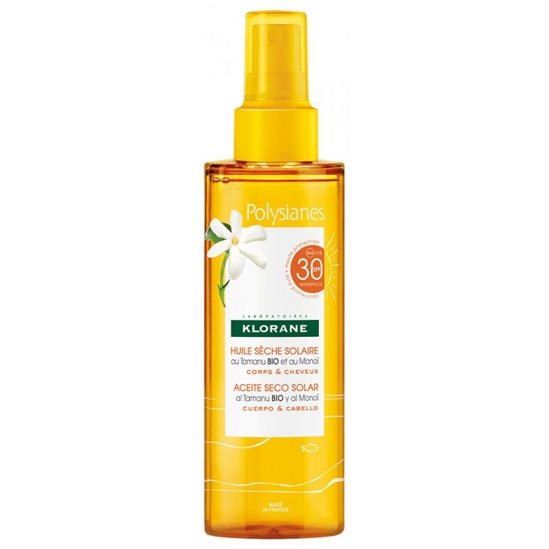 Klorane Polysianes Huile Sèche Solaire au Tamanu Bio et Monoï SPF30 200 ml 03Parapharm - Algérie, Beauté, Santé , Bien-être... Klorane Polysianes Huile Sèche Solaire au Tamanu Bio et Monoï SPF30 200 ml 03Parapharm - Algérie, Beauté, Santé , Bien-être...