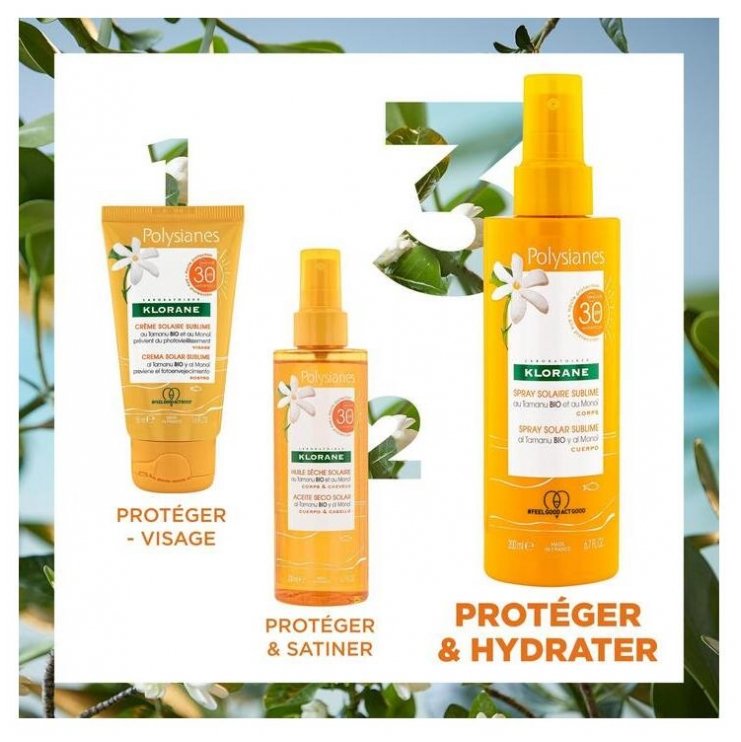 Klorane Spray Solaire Sublime au Tamanu Bio et Monoï SPF30 200 ml 03Parapharm - Algérie, Beauté, Santé , Bien-être... Klorane Spray Solaire Sublime au Tamanu Bio et Monoï SPF30 200 ml 03Parapharm - Algérie, Beauté, Santé , Bien-être...