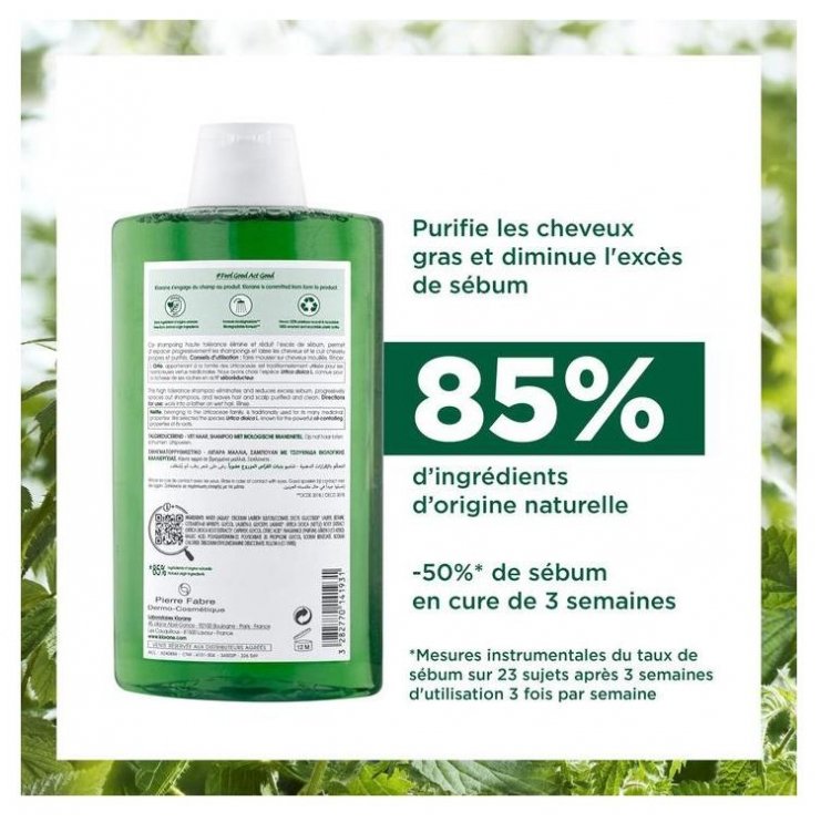 Klorane Shampoing à l’Ortie Bio – Séborégulateur Cheveux Gras 400 ml 03Parapharm - Algérie, Beauté, Santé , Bien-être... Klorane Shampoing à l’Ortie Bio – Séborégulateur Cheveux Gras 400 ml 03Parapharm - Algérie, Beauté, Santé , Bien-être...