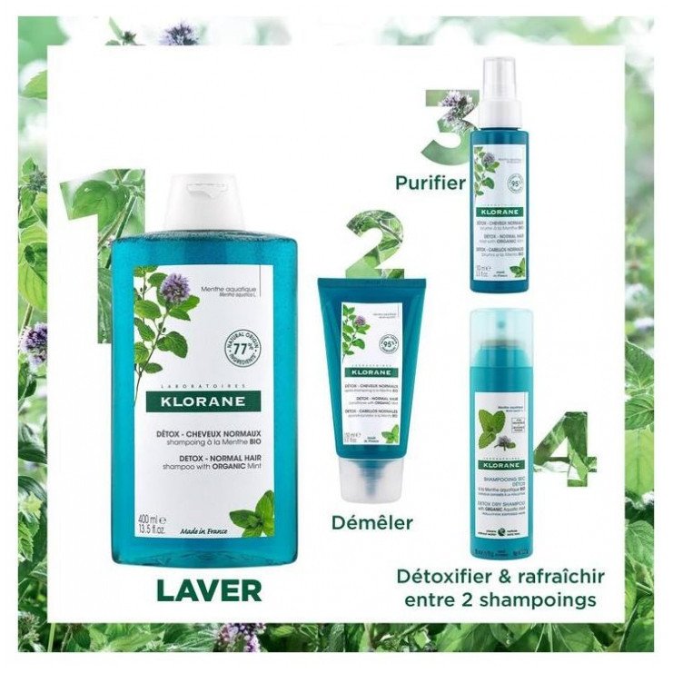 Klorane Détox – Cheveux Normaux Shampoing à la Menthe Bio 200 ml 03Parapharm - Algérie, Beauté, Santé , Bien-être... Klorane Détox – Cheveux Normaux Shampoing à la Menthe Bio 200 ml 03Parapharm - Algérie, Beauté, Santé , Bien-être...