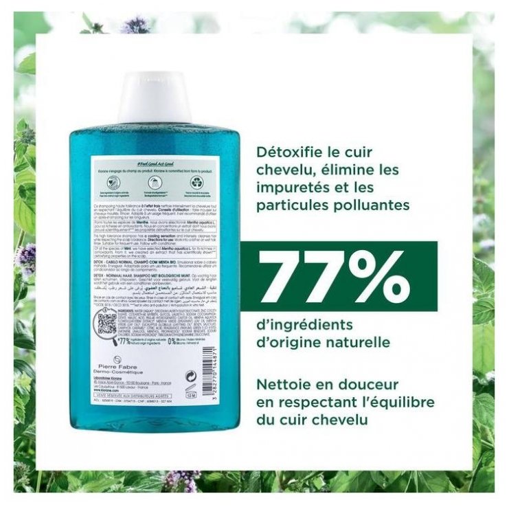 Klorane Détox – Cheveux Normaux Shampoing à la Menthe Bio 400 ml 03Parapharm - Algérie, Beauté, Santé , Bien-être... Klorane Détox – Cheveux Normaux Shampoing à la Menthe Bio 400 ml 03Parapharm - Algérie, Beauté, Santé , Bien-être...