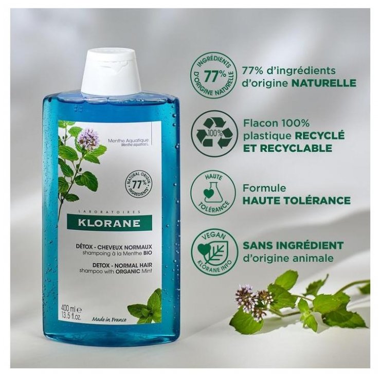 Klorane Détox – Cheveux Normaux Shampoing à la Menthe Bio 400 ml 03Parapharm - Algérie, Beauté, Santé , Bien-être... Klorane Détox – Cheveux Normaux Shampoing à la Menthe Bio 400 ml 03Parapharm - Algérie, Beauté, Santé , Bien-être...