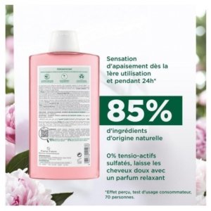 Klorane Apaisant – Cuir Chevelu Sensible Shampoing à la Pivoine Bio 400 ml 03Parapharm - Algérie, Beauté, Santé , Bien-être...