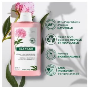 Klorane Apaisant – Cuir Chevelu Sensible Shampoing à la Pivoine Bio 400 ml 03Parapharm - Algérie, Beauté, Santé , Bien-être...