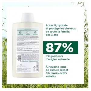 Klorane Extra-Doux – Tous Types de Cheveux Shampoing à l&rsquo;Avoine 400 ml 03Parapharm - Algérie, Beauté, Santé , Bien-être...