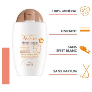 Avène Fluide Minéral Teinté SPF50+ 40 ml 03Parapharm - Algérie, Beauté, Santé , Bien-être...