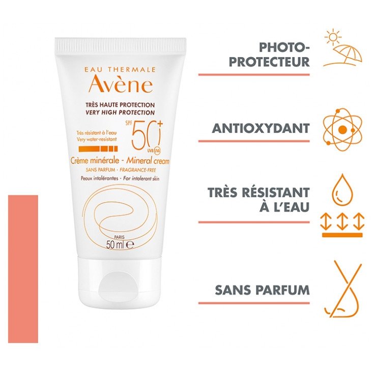 Avène Solaire Crème Minérale SPF50+ Visage 50 ml 03Parapharm - Algérie, Beauté, Santé , Bien-être... Avène Solaire Crème Minérale SPF50+ Visage 50 ml 03Parapharm - Algérie, Beauté, Santé , Bien-être...