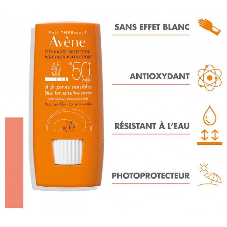 Avène Solaire Stick Zones Sensibles SPF50+ 8 g 03Parapharm - Algérie, Beauté, Santé , Bien-être... Avène Solaire Stick Zones Sensibles SPF50+ 8 g 03Parapharm - Algérie, Beauté, Santé , Bien-être...