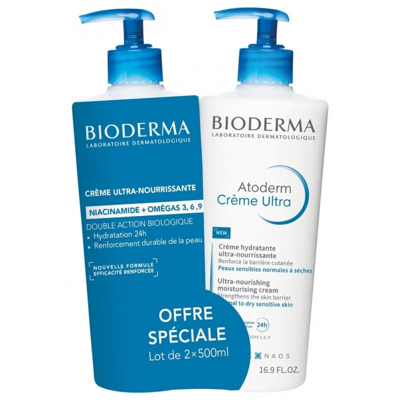 Bioderma Atoderm Crème Ultra Crème Hydratante Ultra-Nourrissante Lot de 2 x 500 ml 03Parapharm - Algérie, Beauté, Santé , Bien-être... Bioderma Atoderm Crème Ultra Crème Hydratante Ultra-Nourrissante Lot de 2 x 500 ml 03Parapharm - Algérie, Beauté, Santé , Bien-être...