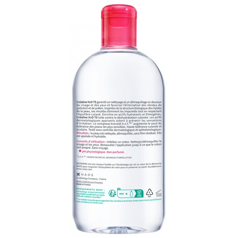 Bioderma Créaline H2O TS Eau Micellaire Hydratante 500 ml 03Parapharm - Algérie, Beauté, Santé , Bien-être... Bioderma Créaline H2O TS Eau Micellaire Hydratante 500 ml 03Parapharm - Algérie, Beauté, Santé , Bien-être...