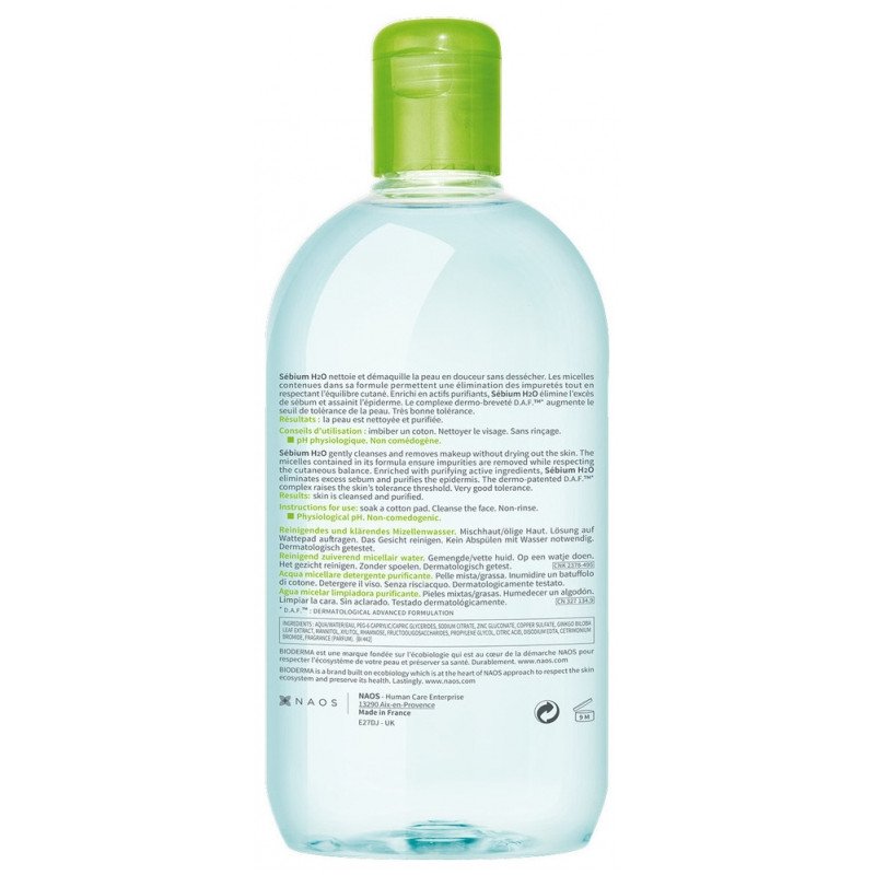 Bioderma Sébium H2O Eau Micellaire Nettoyante Purifiante Lot de 2 x 500 ml 03Parapharm - Algérie, Beauté, Santé , Bien-être... Bioderma Sébium H2O Eau Micellaire Nettoyante Purifiante Lot de 2 x 500 ml 03Parapharm - Algérie, Beauté, Santé , Bien-être...