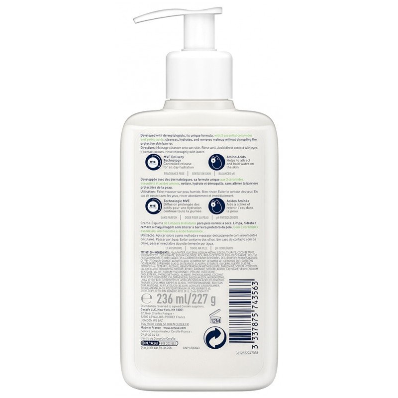 CeraVe Crème Moussante Nettoyante Hydratante Visage 236 ml 03Parapharm - Algérie, Beauté, Santé , Bien-être... CeraVe Crème Moussante Nettoyante Hydratante Visage 236 ml 03Parapharm - Algérie, Beauté, Santé , Bien-être...