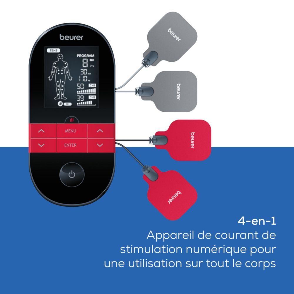 Beurer EM 59 Heat Électrostimulateur TENS/EMS numérique avec fonction de chaleur 03Parapharm - Algérie, Beauté, Santé , Bien-être... Beurer EM 59 Heat Électrostimulateur TENS/EMS numérique avec fonction de chaleur 03Parapharm - Algérie, Beauté, Santé , Bien-être...