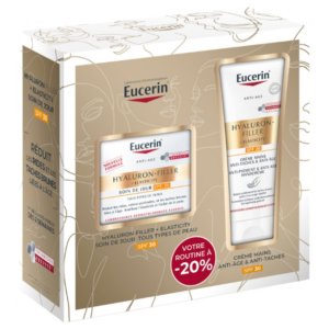 Eucerin Hyaluron-Filler Elasticity Soin de Jour SPF30 50 ml + Crème Mains Anti-Taches & Anti-Âge SPF30 75 ml 03Parapharm - Algérie, Beauté, Santé , Bien-être...