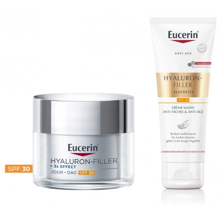 Eucerin Hyaluron-Filler + 3x Effect Soin de Jour SPF30 50 ml + Hyaluron-Filler + Elasticity Crème Mains Anti-Taches & Anti-Âge SPF30 75 ml 03Parapharm - Algérie, Beauté, Santé , Bien-être... Eucerin Hyaluron-Filler + 3x Effect Soin de Jour SPF30 50 ml + Hyaluron-Filler + Elasticity Crème Mains Anti-Taches & Anti-Âge SPF30 75 ml 03Parapharm - Algérie, Beauté, Santé , Bien-être...
