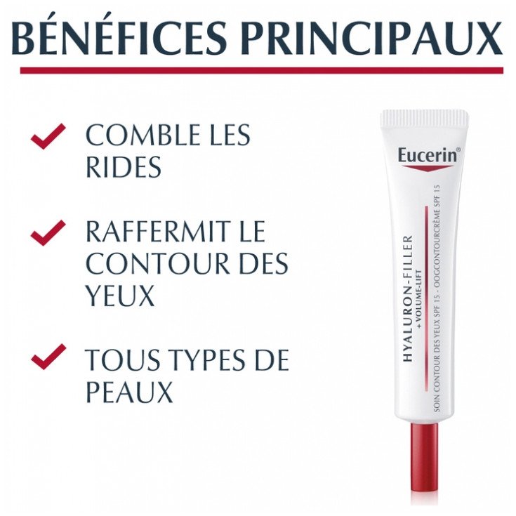 Eucerin Hyaluron-Filler + Volume-Lift Soin Contour des Yeux SPF15 15 ml 03Parapharm - Algérie, Beauté, Santé , Bien-être... Eucerin Hyaluron-Filler + Volume-Lift Soin Contour des Yeux SPF15 15 ml 03Parapharm - Algérie, Beauté, Santé , Bien-être...
