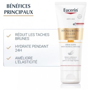 Eucerin Hyaluron-Filler + Elasticity Crème Mains Anti-Taches & Anti-Âge SPF30 75 ml 03Parapharm - Algérie, Beauté, Santé , Bien-être...