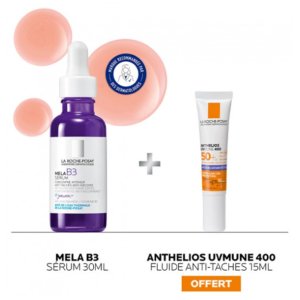 La Roche-Posay Mela B3 Sérum Concentré Anti-Taches 30 ml + Anthelios UVmune 400 Fluide Anti-Taches SPF50+ Sans Parfum 15 ml Offert 03Parapharm - Algérie, Beauté, Santé , Bien-être...
