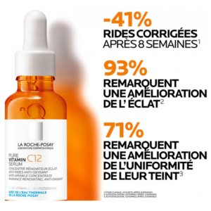 La Roche-Posay Pure Vitamin C12 Sérum Anti-Rides 30 ml + Anthelios UVmune 400 Fluide Invisible SPF50+ Sans Parfum 15 ml Offert 03Parapharm - Algérie, Beauté, Santé , Bien-être...