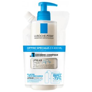 La Roche-Posay Lipikar Syndet AP+ 400 ml + Éco-Recharge 400 ml 03Parapharm - Algérie, Beauté, Santé , Bien-être...