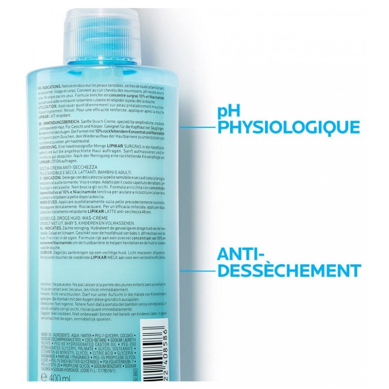 La Roche-Posay Lipikar Surgras Crème Lavante Anti-Dessèchement 400 ml 03Parapharm - Algérie, Beauté, Santé , Bien-être... La Roche-Posay Lipikar Surgras Crème Lavante Anti-Dessèchement 400 ml 03Parapharm - Algérie, Beauté, Santé , Bien-être...