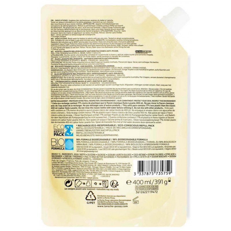 La Roche-Posay Lipikar Huile Lavante AP+ Éco-Recharge 400 ml 03Parapharm - Algérie, Beauté, Santé , Bien-être... La Roche-Posay Lipikar Huile Lavante AP+ Éco-Recharge 400 ml 03Parapharm - Algérie, Beauté, Santé , Bien-être...