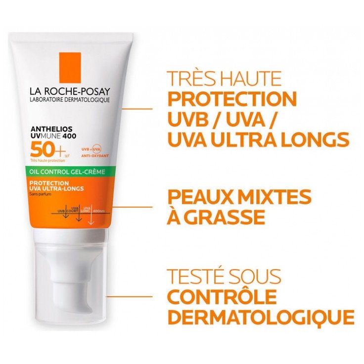 La Roche-Posay Anthelios UVmune 400 Gel-Crème Oil Control SPF50+ Sans Parfum 50 ml 03Parapharm - Algérie, Beauté, Santé , Bien-être... La Roche-Posay Anthelios UVmune 400 Gel-Crème Oil Control SPF50+ Sans Parfum 50 ml 03Parapharm - Algérie, Beauté, Santé , Bien-être...